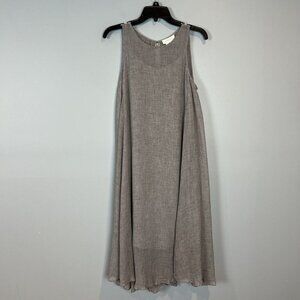 M. Martin Summer Wool Sleeveless Dress Gray Size Small Flowy Lagenlook NWT
